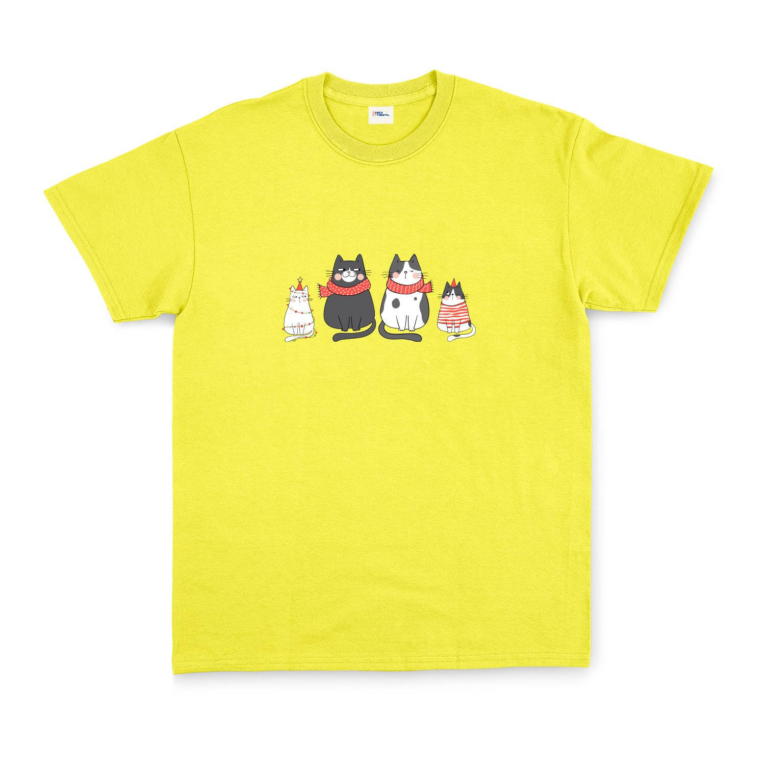Cat Family Tişört XXL - Sarı
