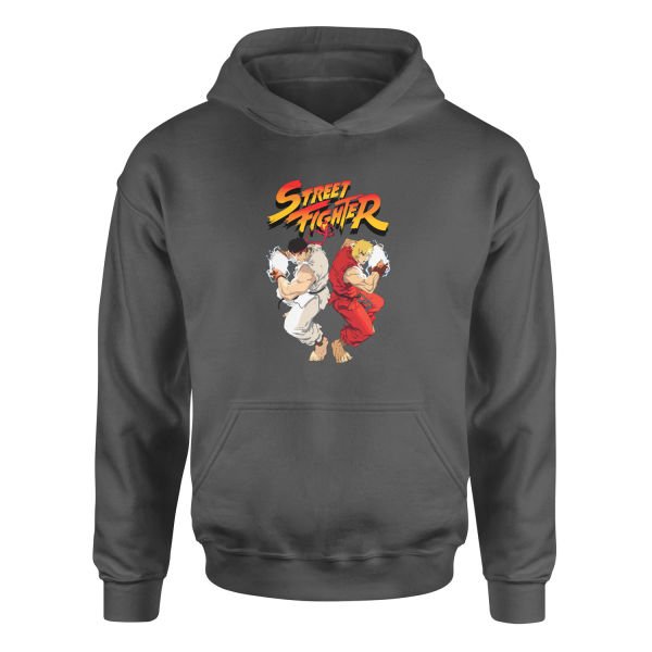 Street Fighter Hoodie S - Füme