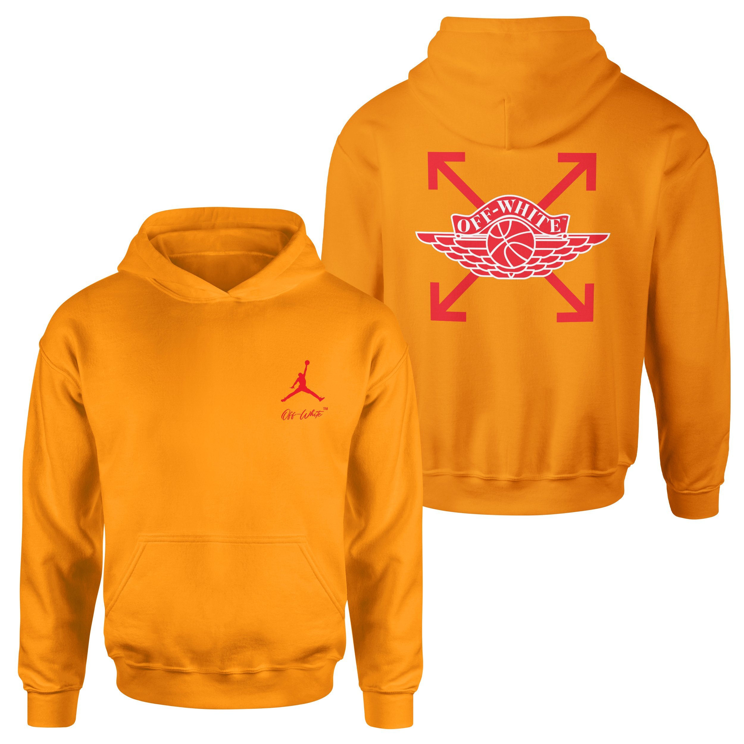 Air Jordan OFF Hoodie XXL - Turuncu