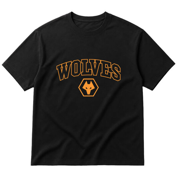 Wolves H Oversize Tişört M - Siyah