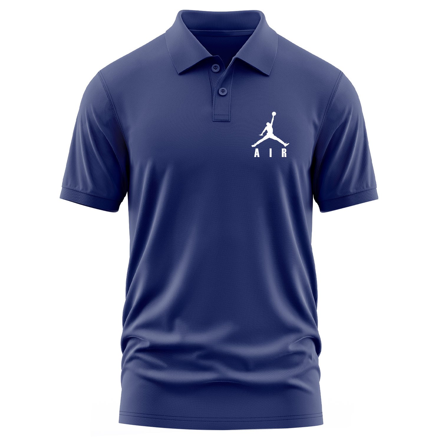 Air Jordan BIG Text W Polo Tişört XL - İndigo Mavisi