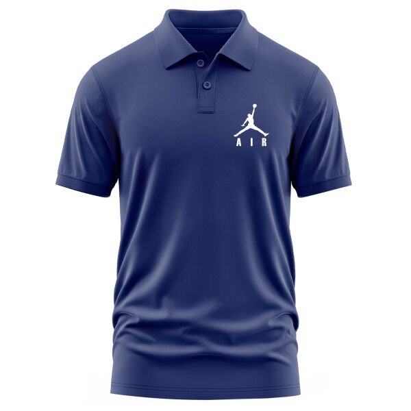 Air Jordan BIG Text W Polo Tişört XL - İndigo Mavisi
