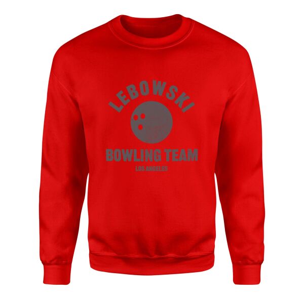Lebowski Bowling Team Sweatshirt S - Kırmızı