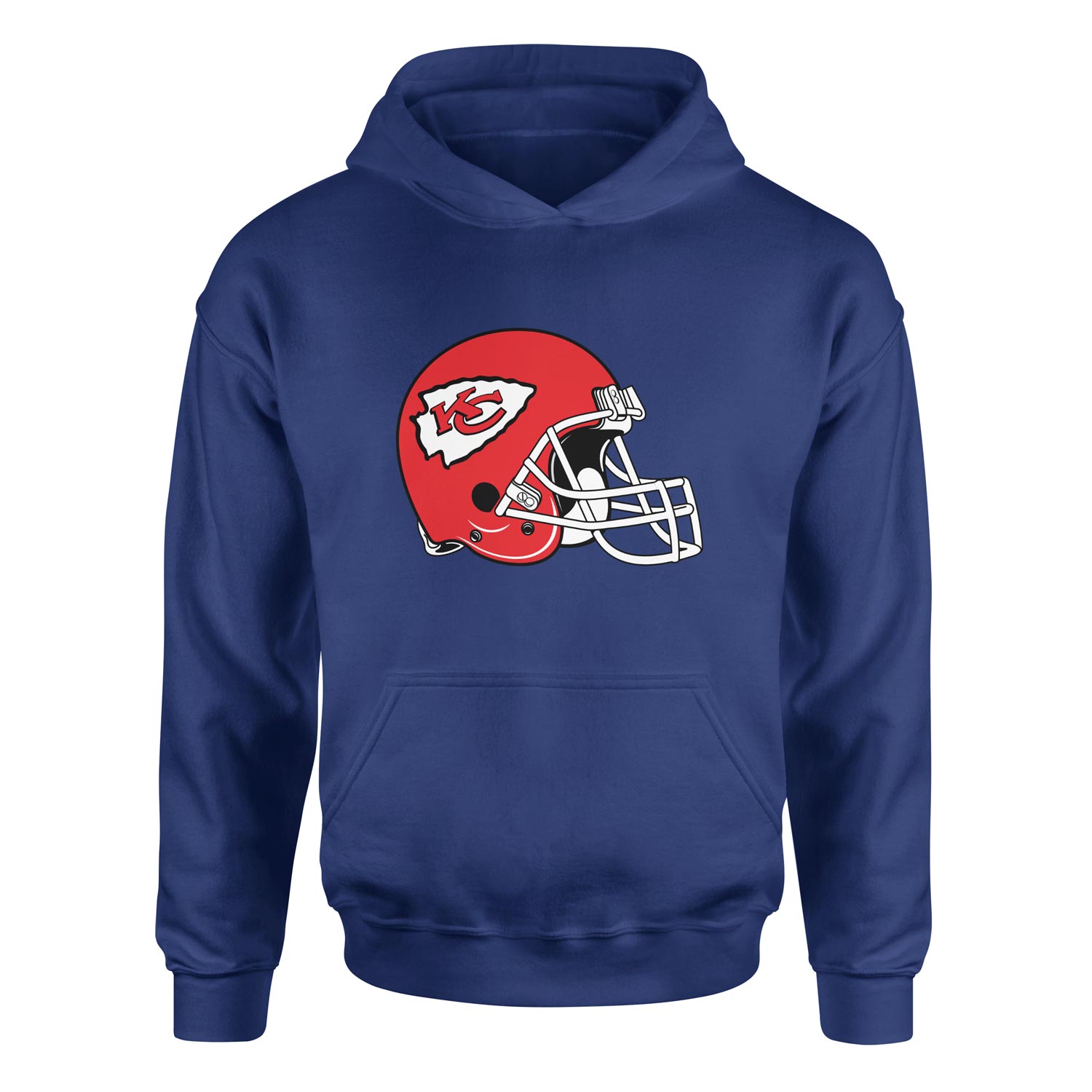 Kansas City Chiefs Helmet Hoodie L - İndigo Mavisi