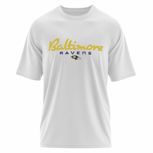 Baltimore Ravens Charm City Oversize Tişört L - Beyaz