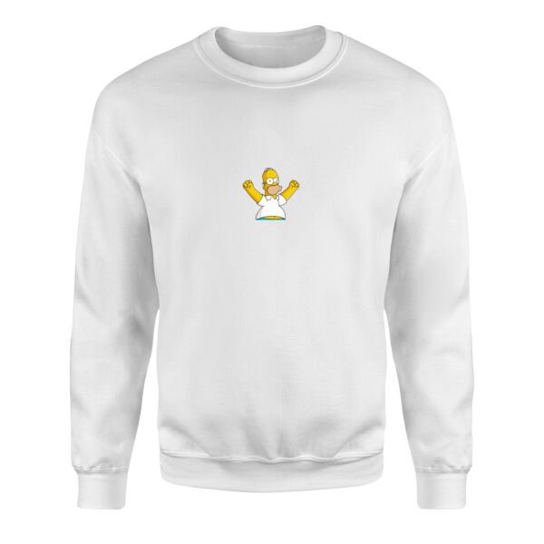 Homer Simpson, Proud Simpson | The Simpsons Sweatshirt XL - Beyaz