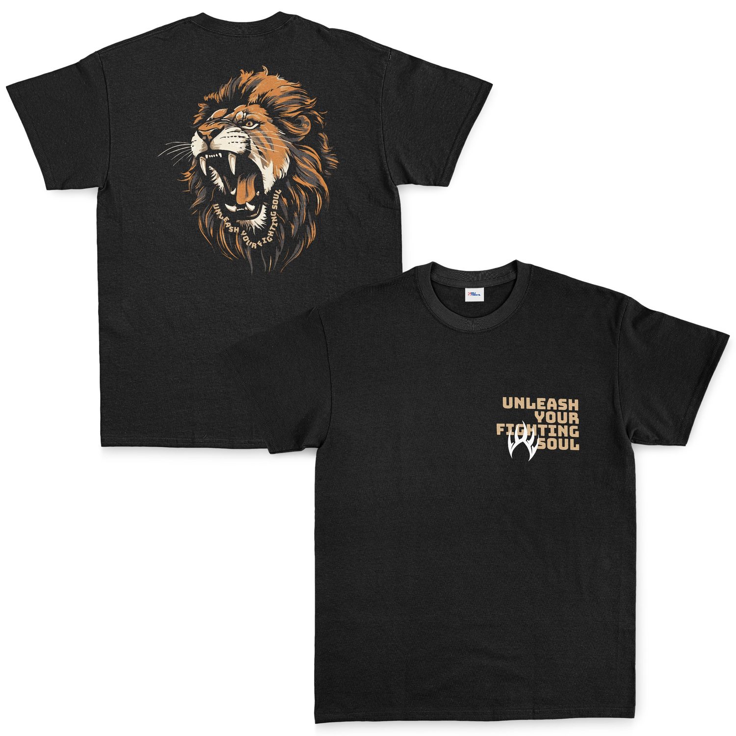 Unleash Your Fighting Soul | Lion Tişört XL - Siyah