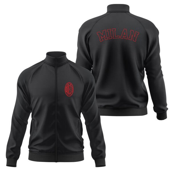 Sempre Milan Fermuarlı Sweatshirt M - Siyah