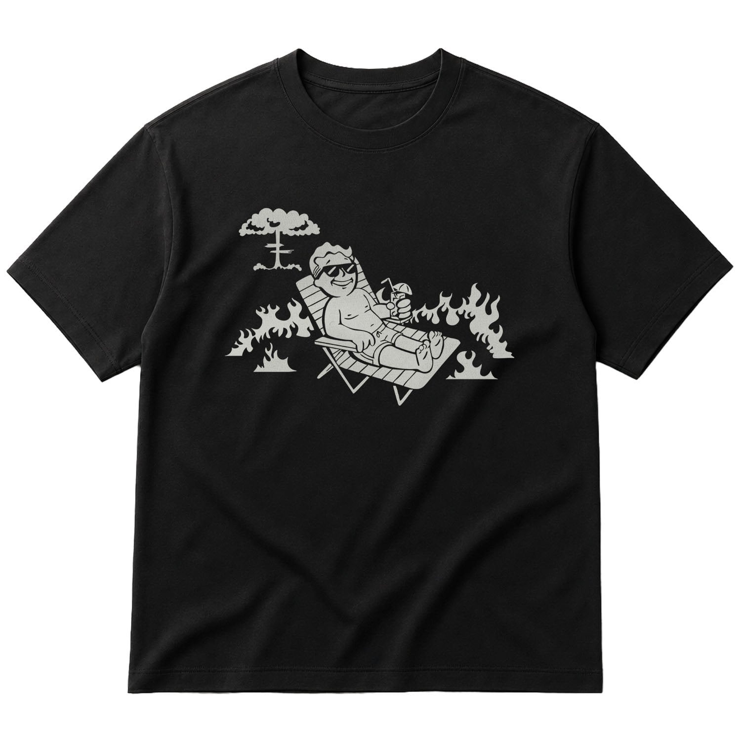 Best Time for a Vacation | Vault Boy Oversize Tişört