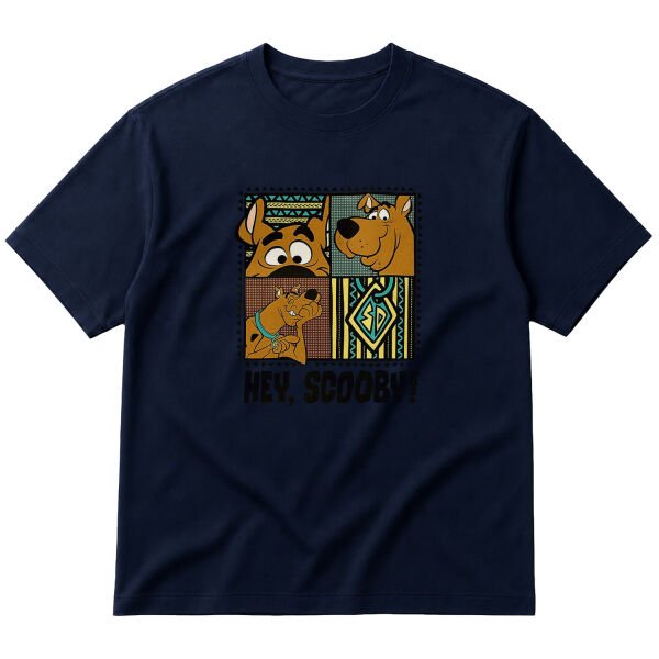 Hey Scooby! Oversize Tişört S - İndigo Mavisi