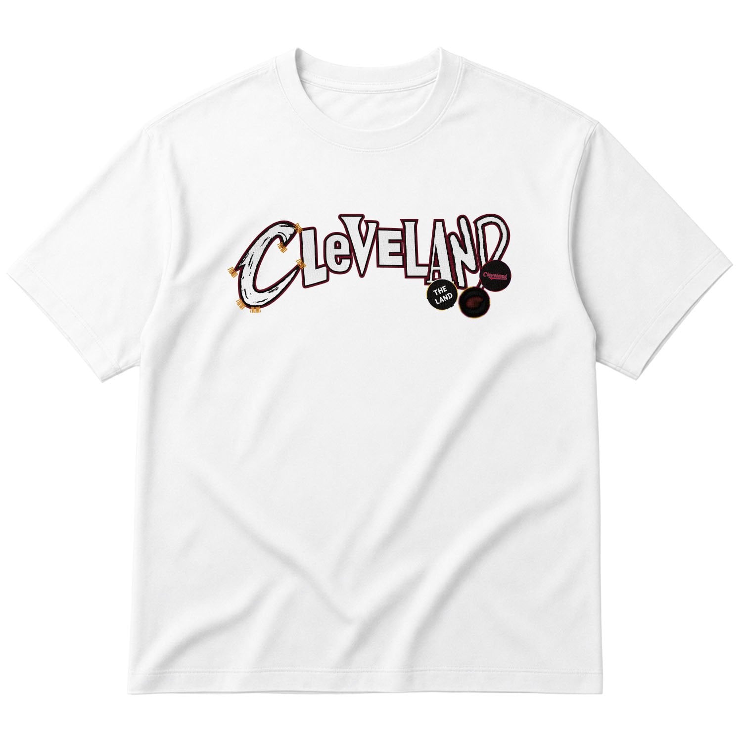 Cleveland The Land Oversize Tişört M - Beyaz