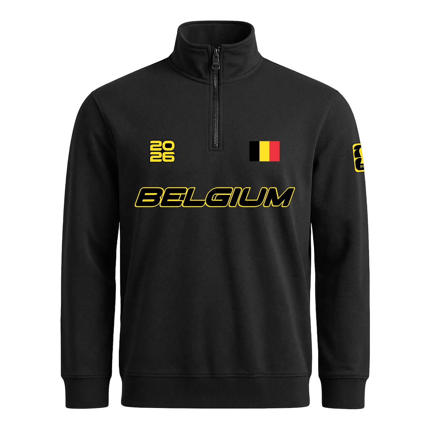 Belçika 2026 Yarım Fermuarlı Sweatshirt