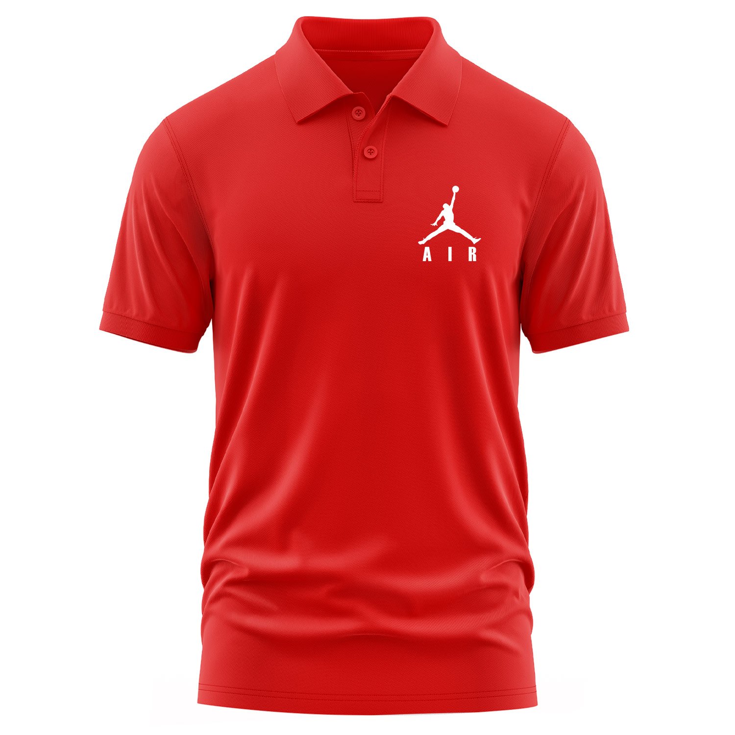 Air Jordan BIG Text W Polo Tişört L - Kırmızı