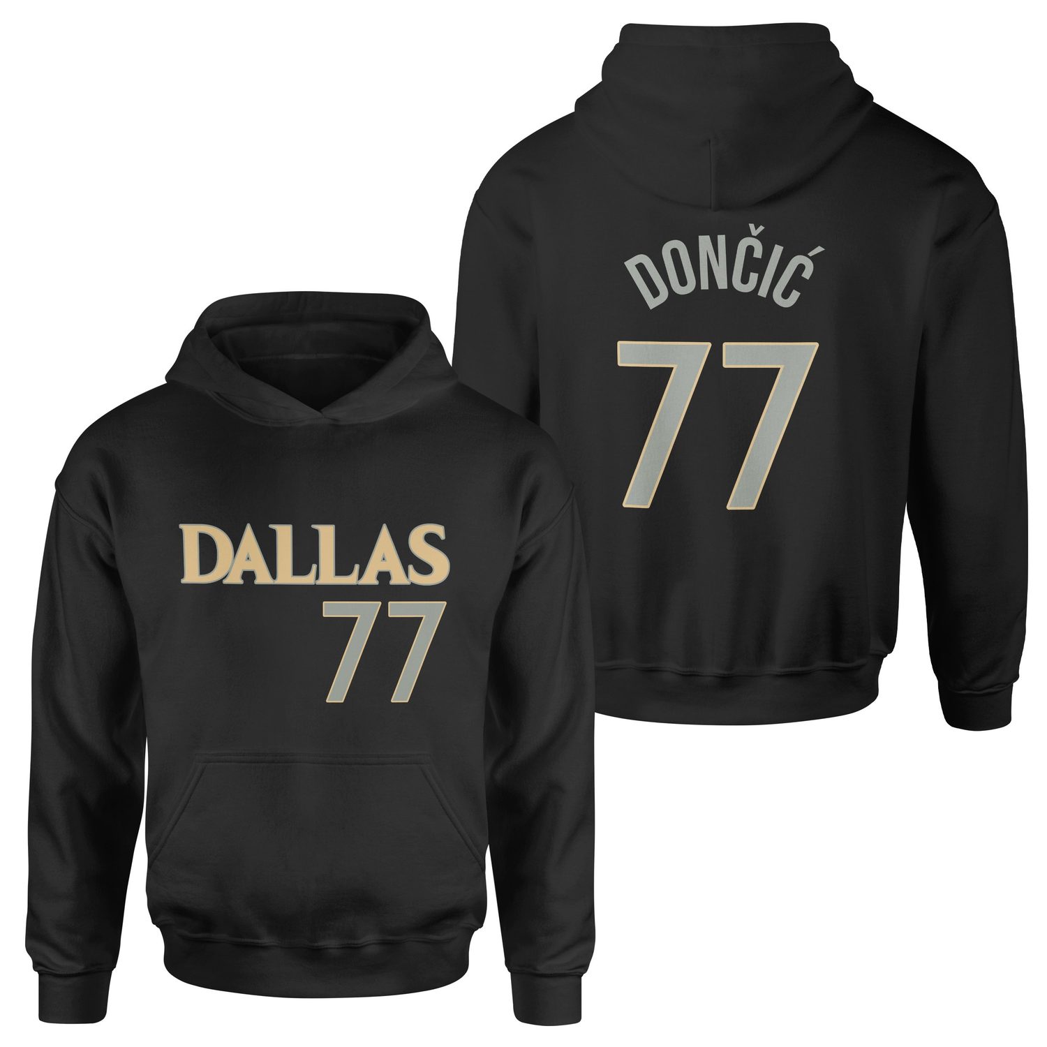 Luka Doncic 77 Forma Hoodie S - Siyah