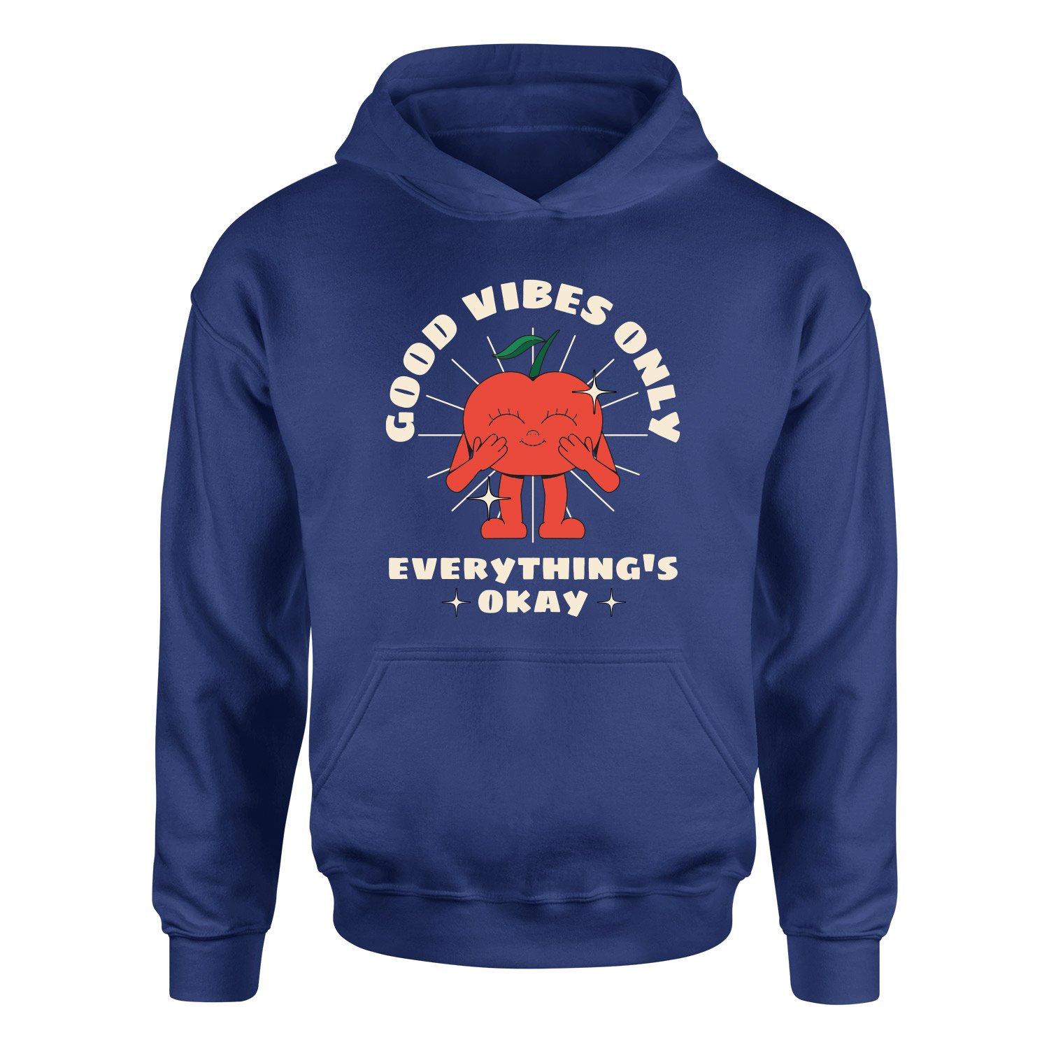 Good Vibes Only Hoodie M - İndigo Mavisi