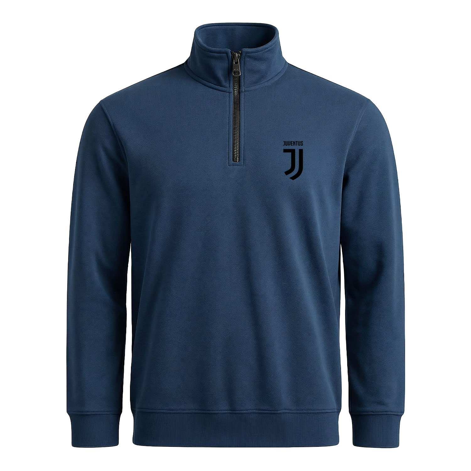 Juventus Yarım Fermuarlı Sweatshirt XL - İndigo Mavisi