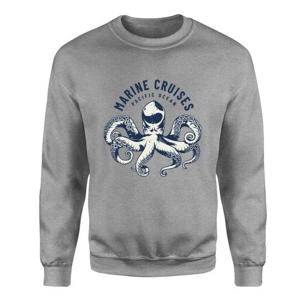 Marine Cruises Pacific Denizci Sweatshirt L - Gri