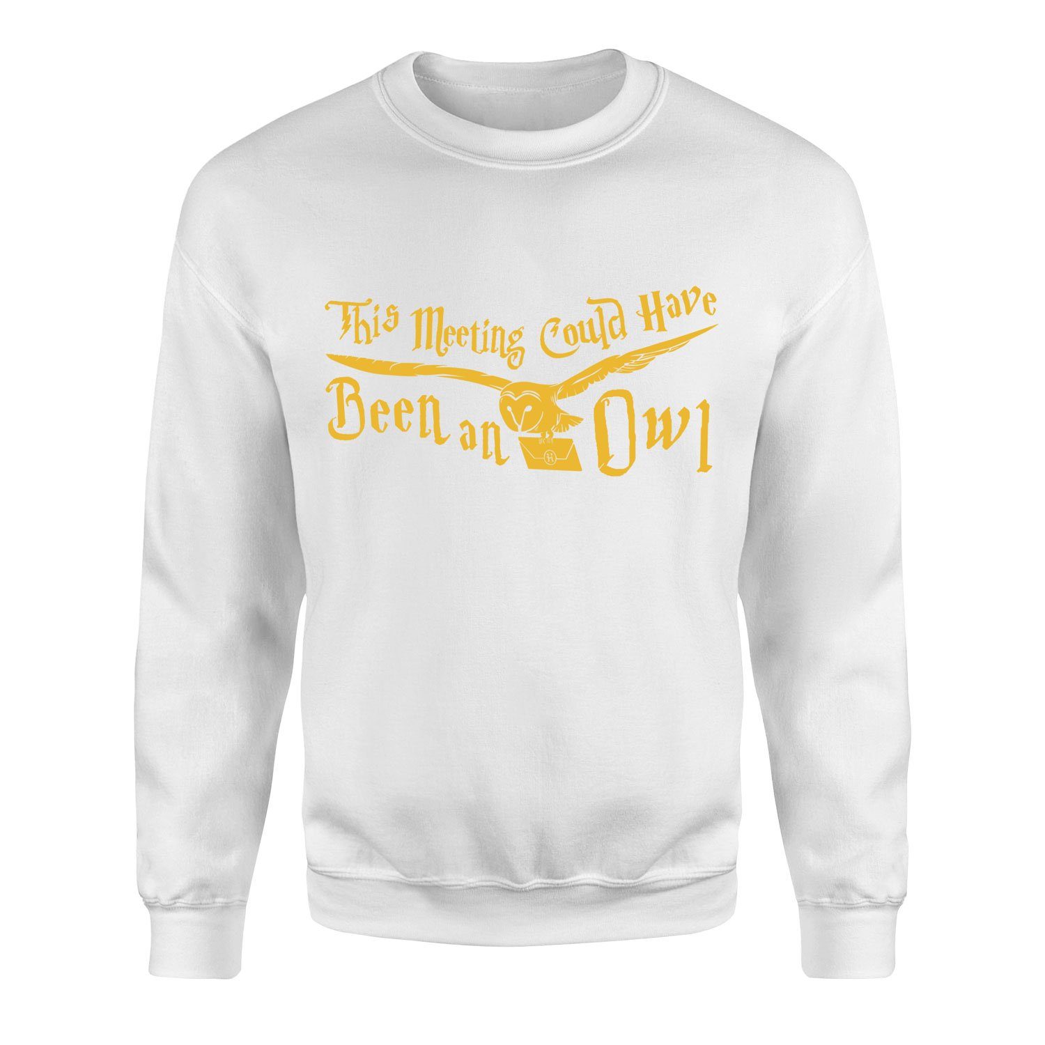 This Meeting Could Have Been An Owl Sweatshirt L - Beyaz