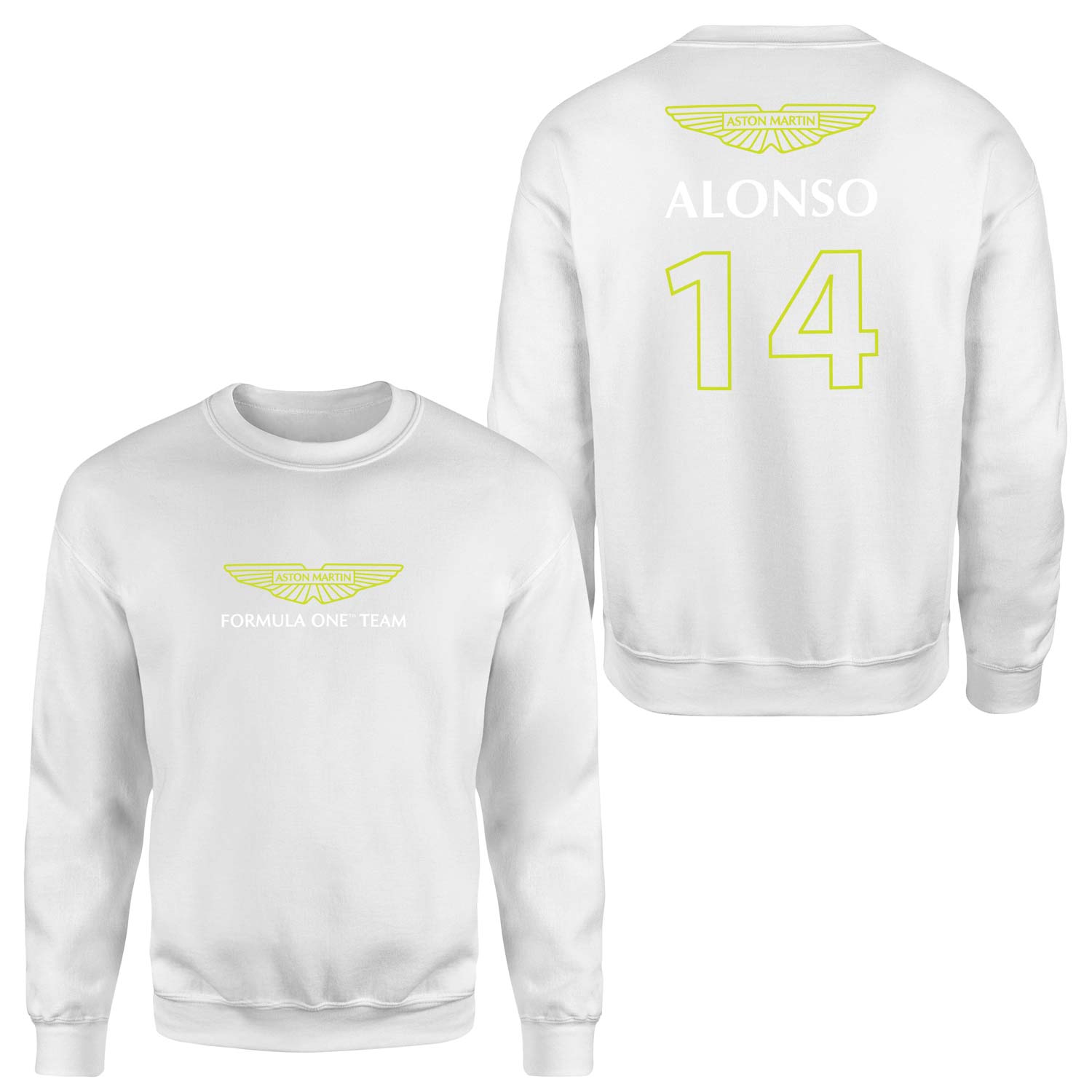 Fernando Alonso | Aston Martin Basic Sweatshirt S - Beyaz