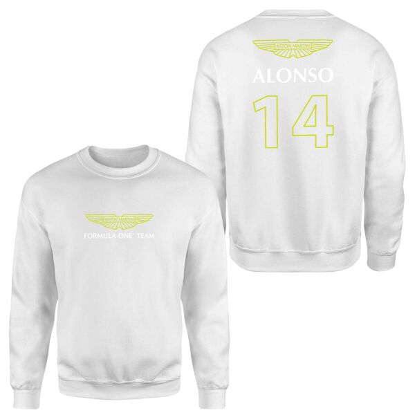 Fernando Alonso | Aston Martin Basic Sweatshirt S - Beyaz