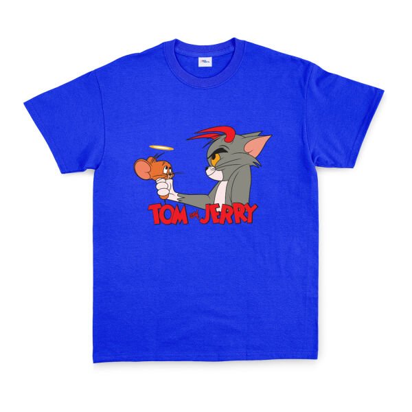 Tom & Jerry Tişört XL - Mavi