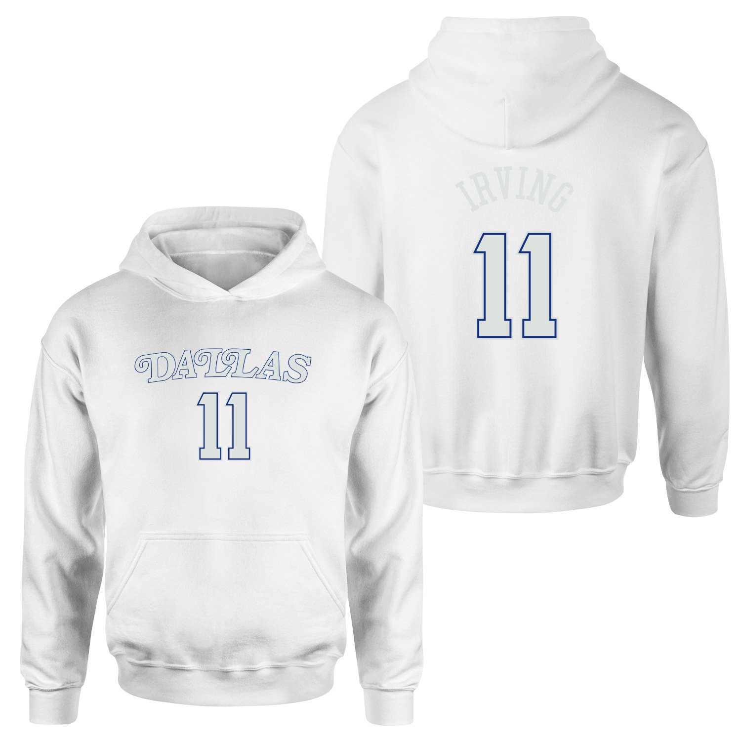 Kyrie Irving 11 Dallas Forma Hoodie XL - Beyaz