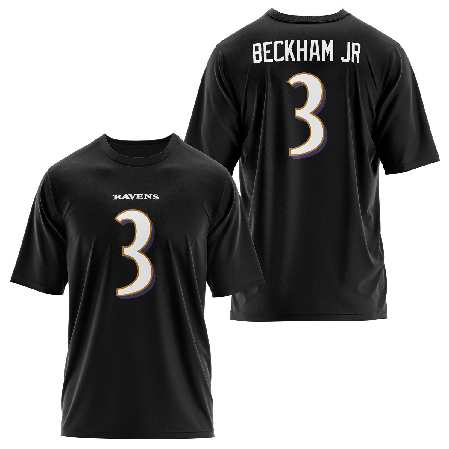 Odell Beckham Jr. Baltimore Ravens Oversize Tişört S - Siyah