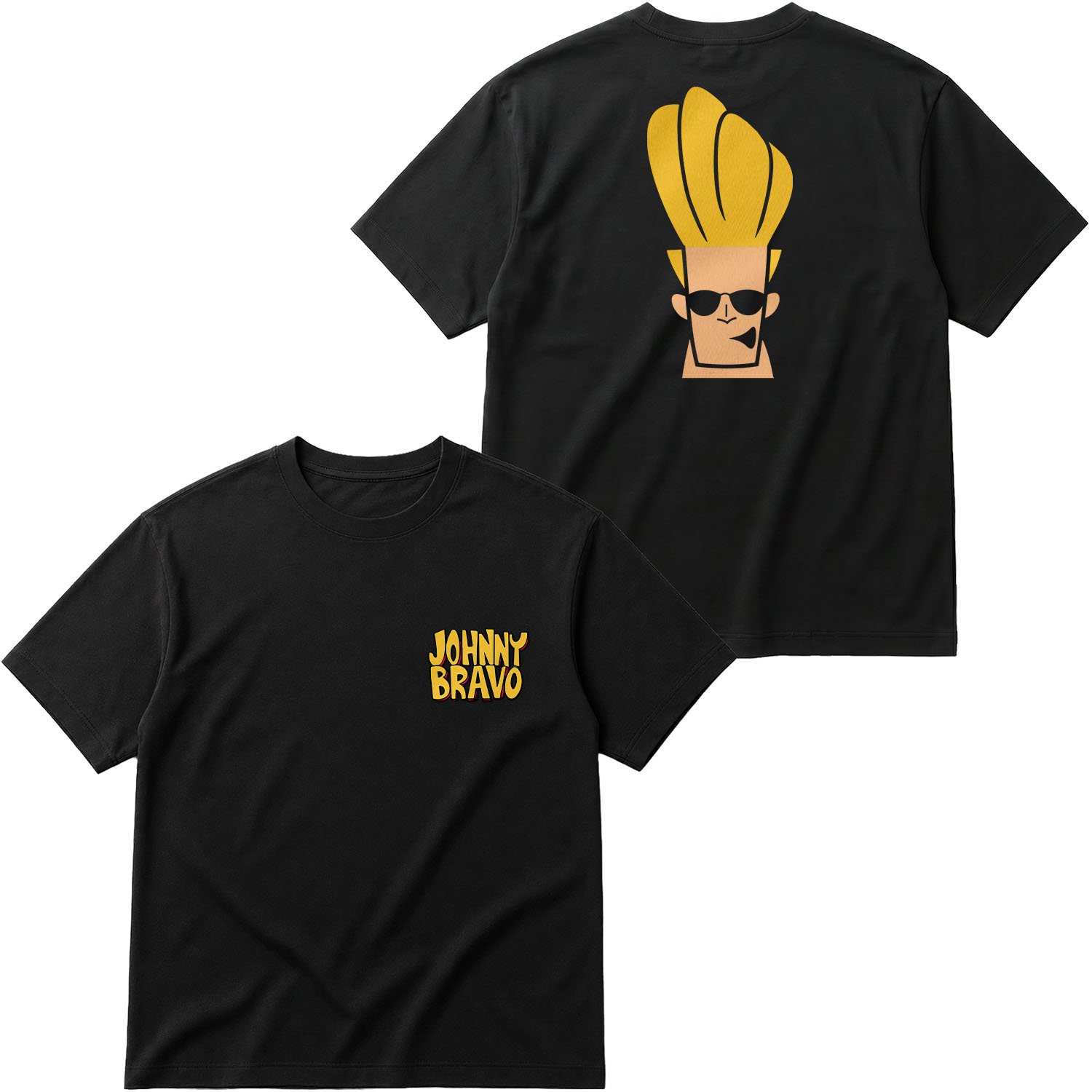 Woah Mamma | Johnny Bravo Oversize Tişört M - Siyah