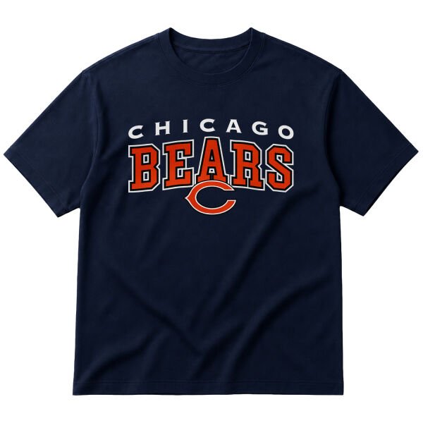 Chicago Bears CB Oversize Tişört S - İndigo Mavisi