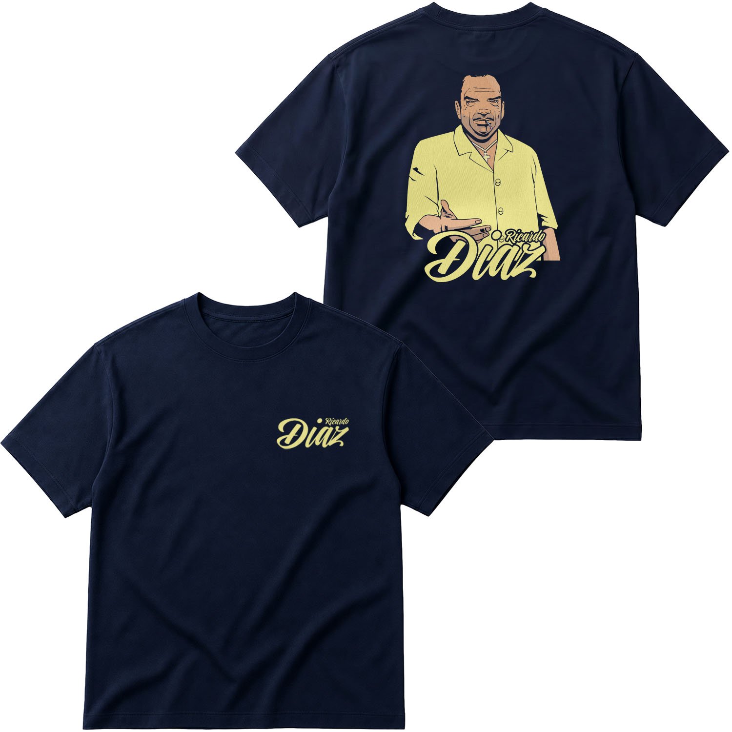 Ricardo Diaz | Grand Theft Auto Oversize Tişört S - İndigo Mavisi
