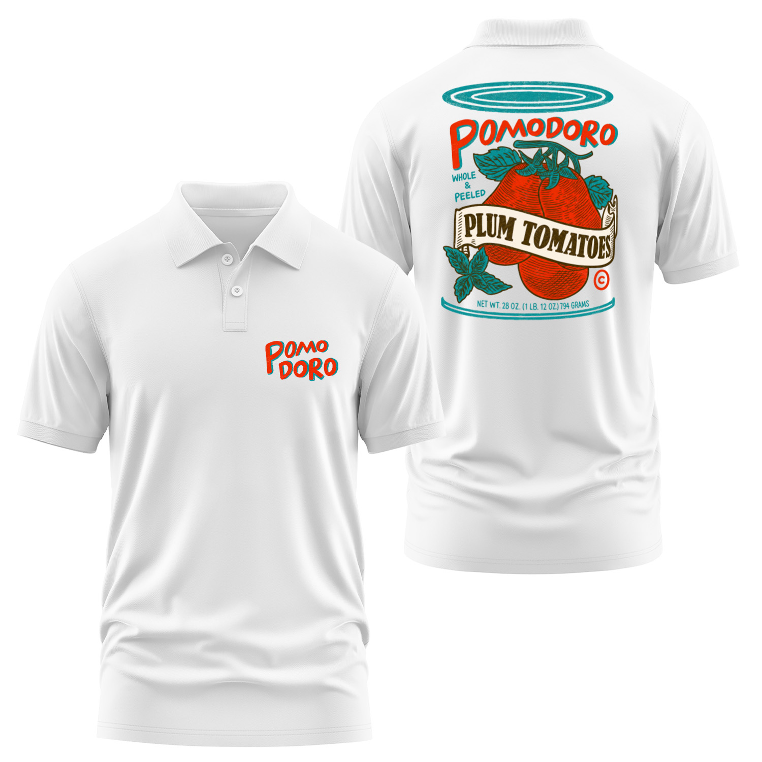 Pomodoro Whole & Peeled Polo Tişört S - Beyaz
