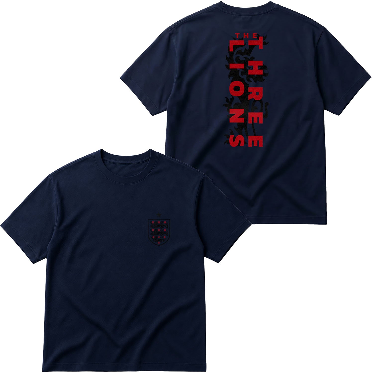 Three Lions | İngiltere Oversize Tişört S - İndigo Mavisi