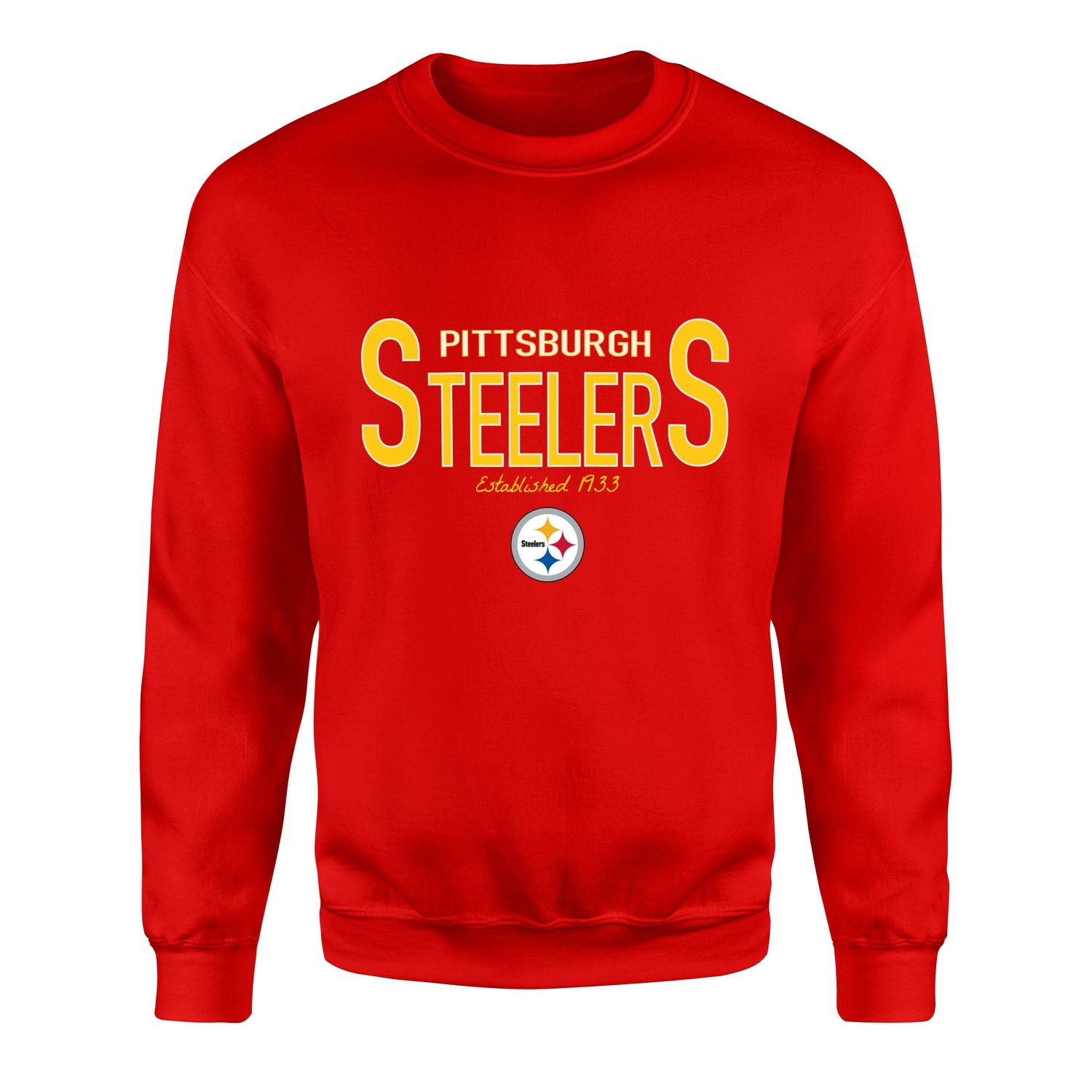 Pittsburgh Steelers Established 1933 Sweatshirt XXL - Kırmızı