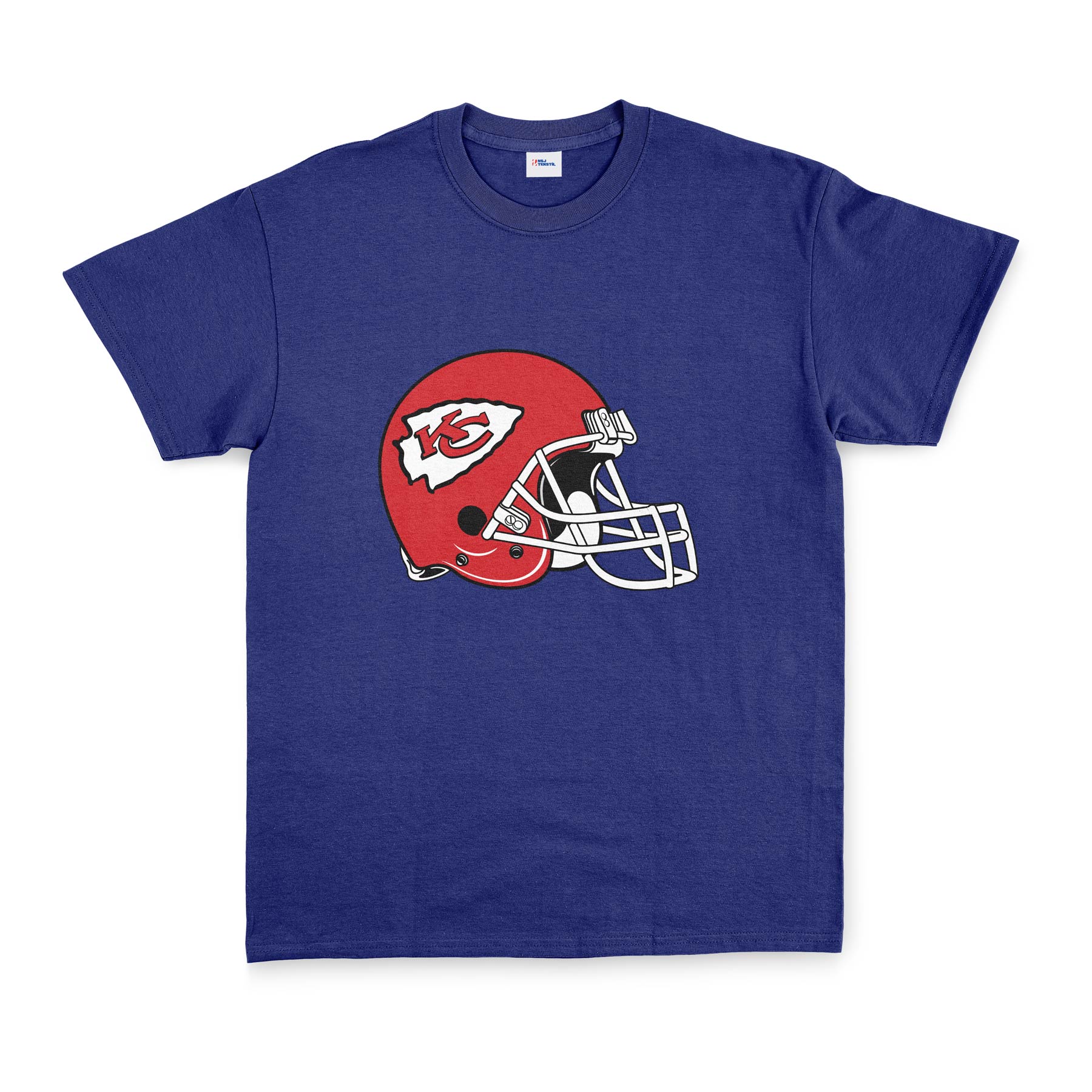 Kansas City Chiefs Helmet Tişört XL - İndigo Mavisi