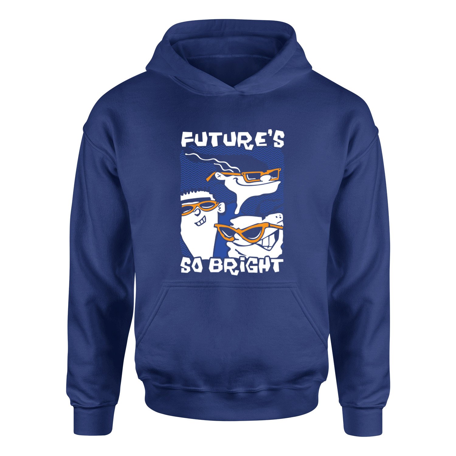 Future’s So Bright | Ed, Edd n Eddy Hoodie XL - İndigo Mavisi