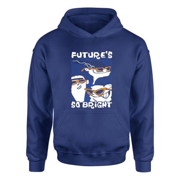 Future’s So Bright | Ed, Edd n Eddy Hoodie XL - İndigo Mavisi
