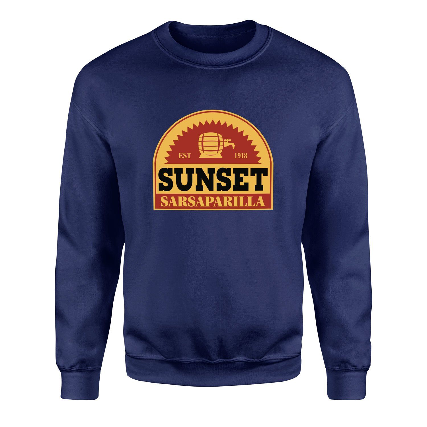 Sunset Sarsaparilla | Fallout Sweatshirt L - İndigo Mavisi