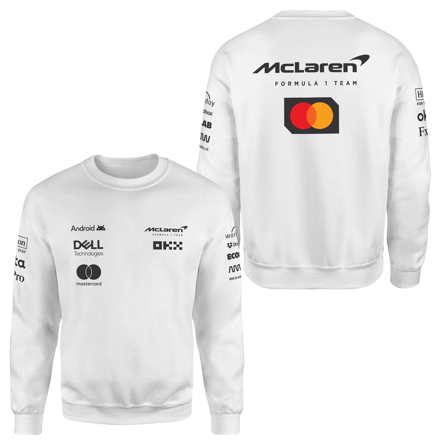 McLaren Racing 2025 Teamline Sweatshirt M - Beyaz