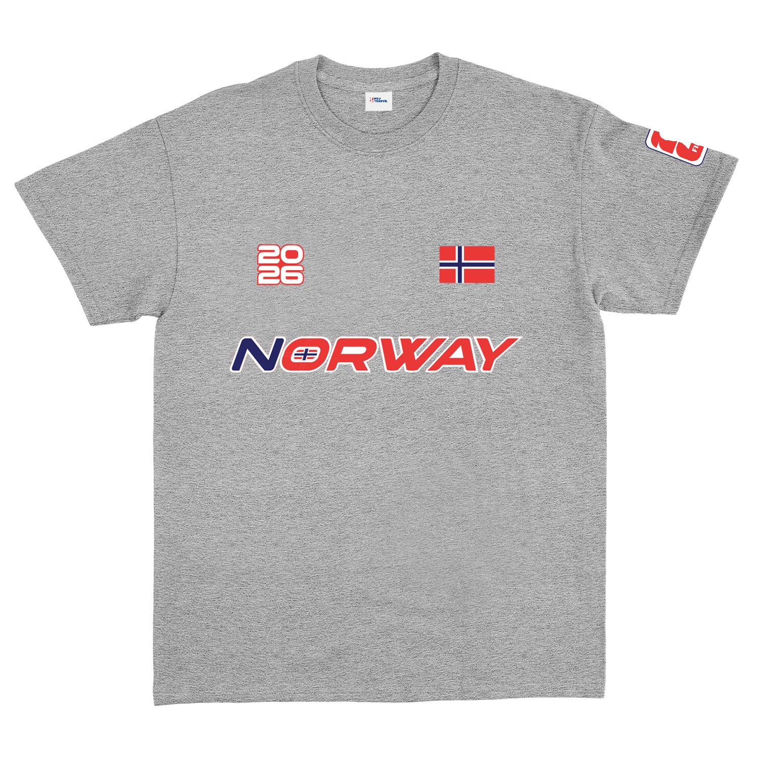 Norveç 2026 Tişört L - Gri