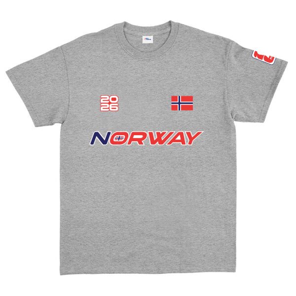 Norveç 2026 Tişört L - Gri