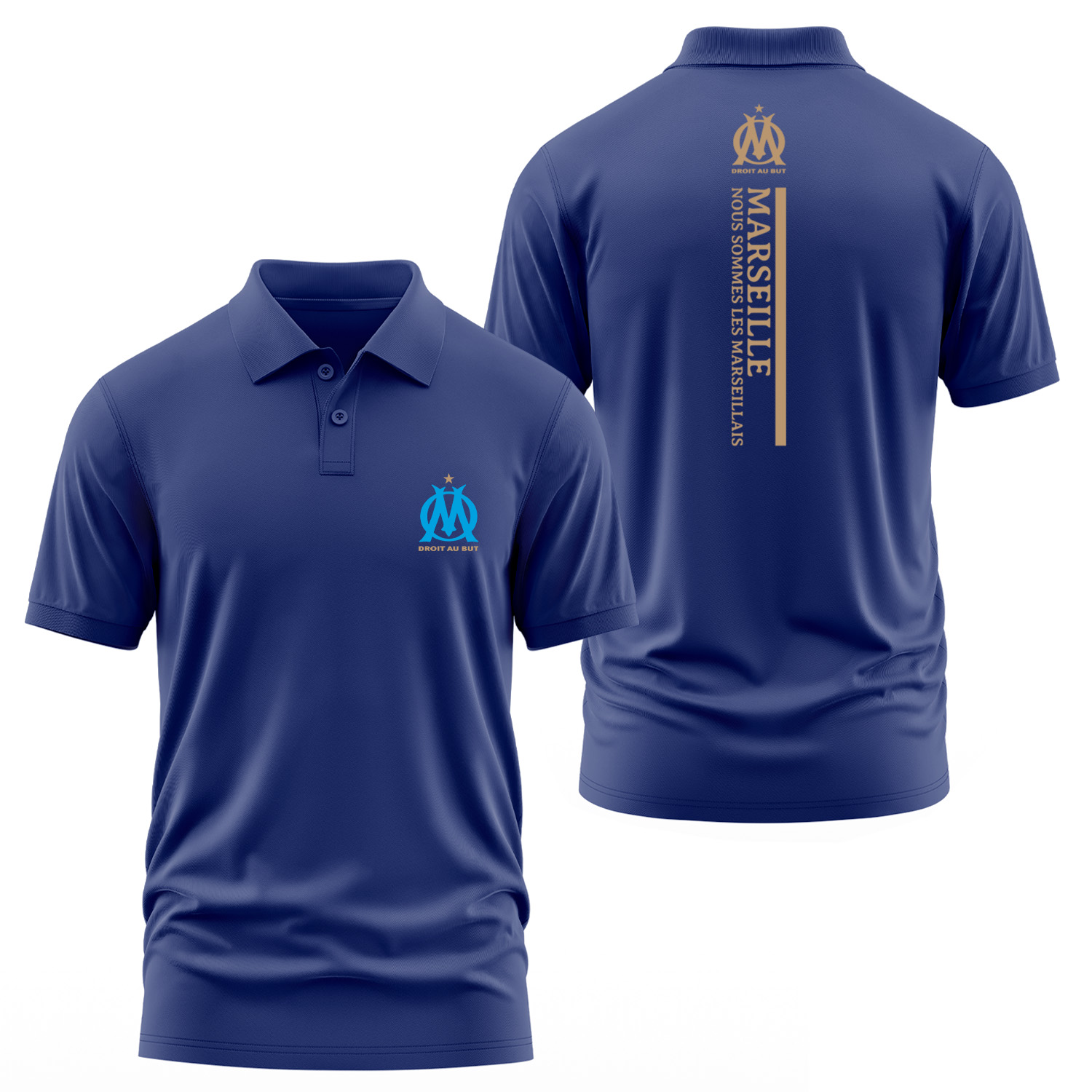 Olympique Marseille Polo Tişört S - İndigo Mavisi