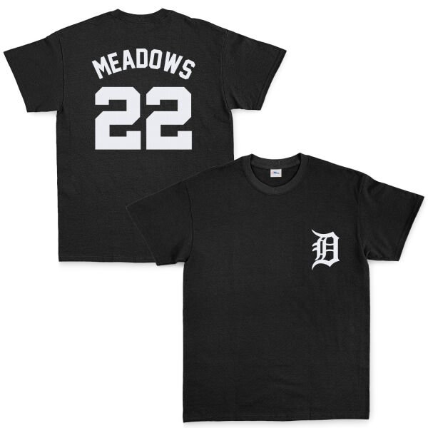 Parker Meadows 22 Detroit Tigers Jersey Tişört XL - Siyah