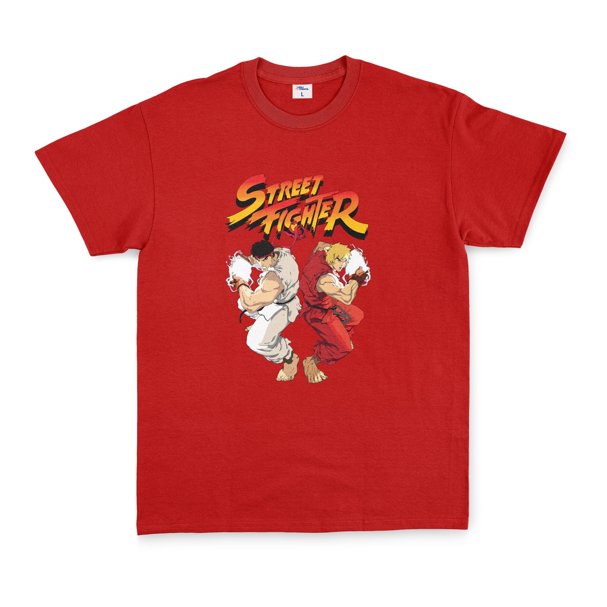 Street Fighter Tişört M - Kırmızı