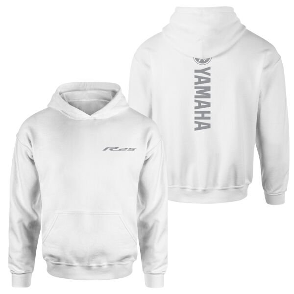 Yamaha R25 Hoodie L - Beyaz