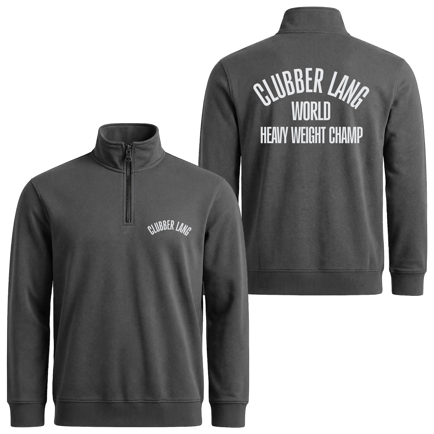 Clubber Lang Yarım Fermuarlı Sweatshirt XXL - Füme