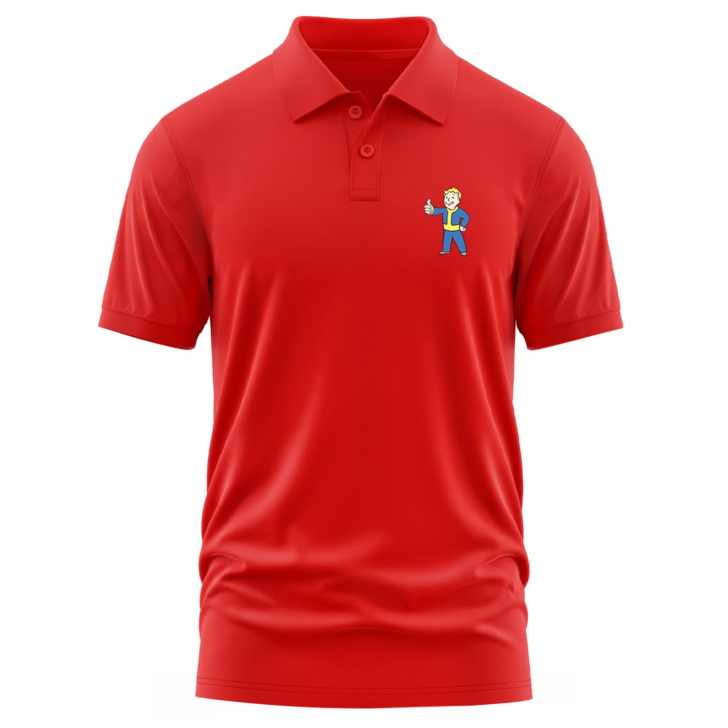 Vault Boy Polo Tişört XL - Kırmızı