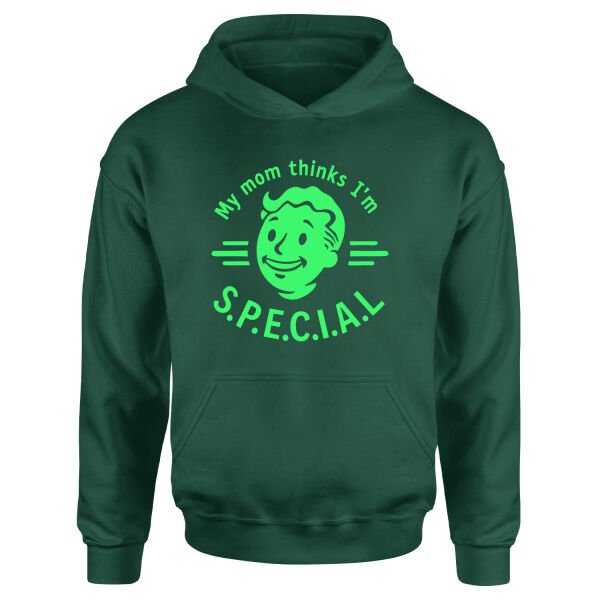 My mom thinks I’m S.P.E.C.I.A.L Hoodie L - Nefti Yeşili