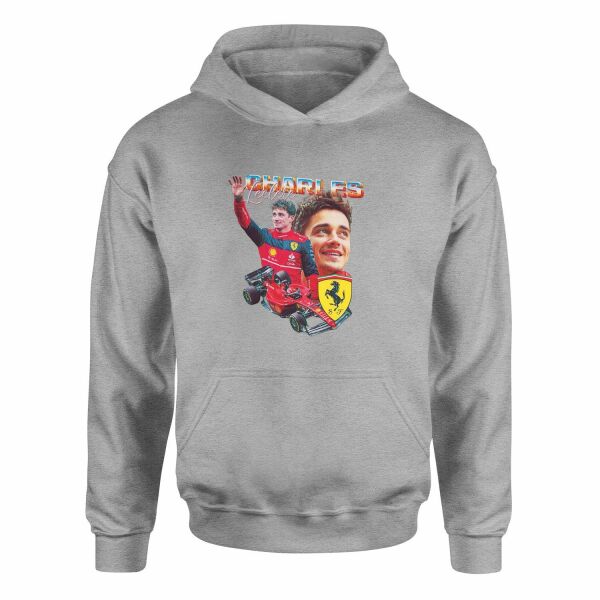 Charles Leclerc Hoodie XL - Gri
