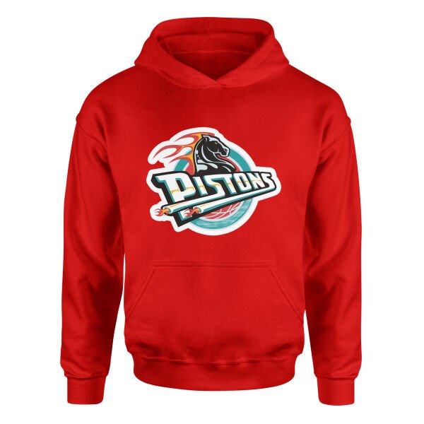 Detroit Retro Hoodie S - Kırmızı
