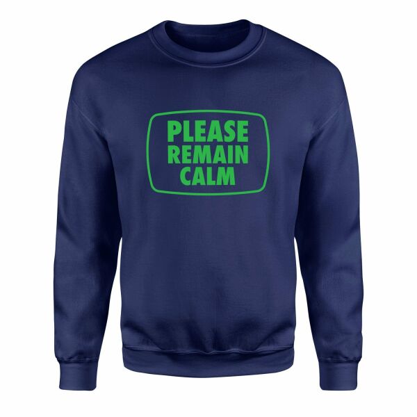 Please Remain Calm | Fallout Sweatshirt XXL - Lacivert